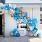 Bezente Blue Balloons Latex Party Balloons - 150 Pack 5 Inch Matte Small Light Blue Helium Balloons For Birthday Wedding Baby Sh