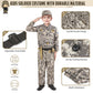 Giftinbox Kids Army Soldier Dress Up Costume Role Play Set, Deluxe Christmas Gift For Kids Boys Aged 3-13 Size Xl