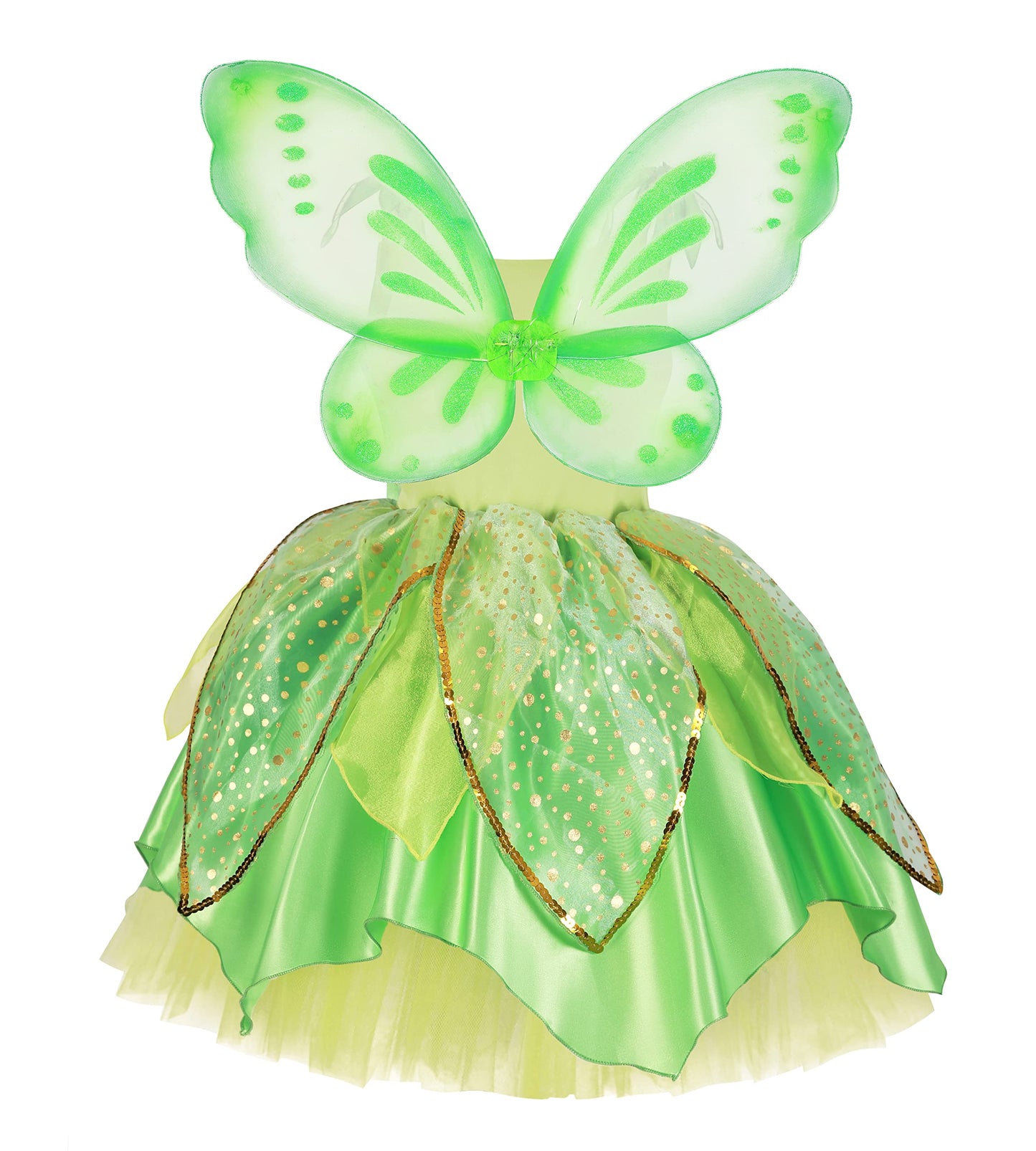 Axaxa Tinkerbell Costume For Girls Tinker Bell Costumes Girl Fairy Costume For Girls Include Wings 2-11T