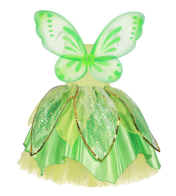 Axaxa Tinkerbell Costume For Girls Tinker Bell Costumes Girl Fairy Costume For Girls Include Wings 2-11T