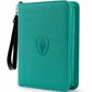 4 Pocket Card Binder for 320 Cards  Fabmaker enhanced Zip Trading Card Binder  Portable PU Card Collection Binder  Collector Card Album  Card Folder for MTG  TCG  Sports Cards  Game Cards (Turquoise)