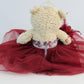 Kinnex Collections by Amanda 20 inch Quince Anos Teddy Bear with Dress (Centerpiece) ~ B16632-7 (Burgundy)