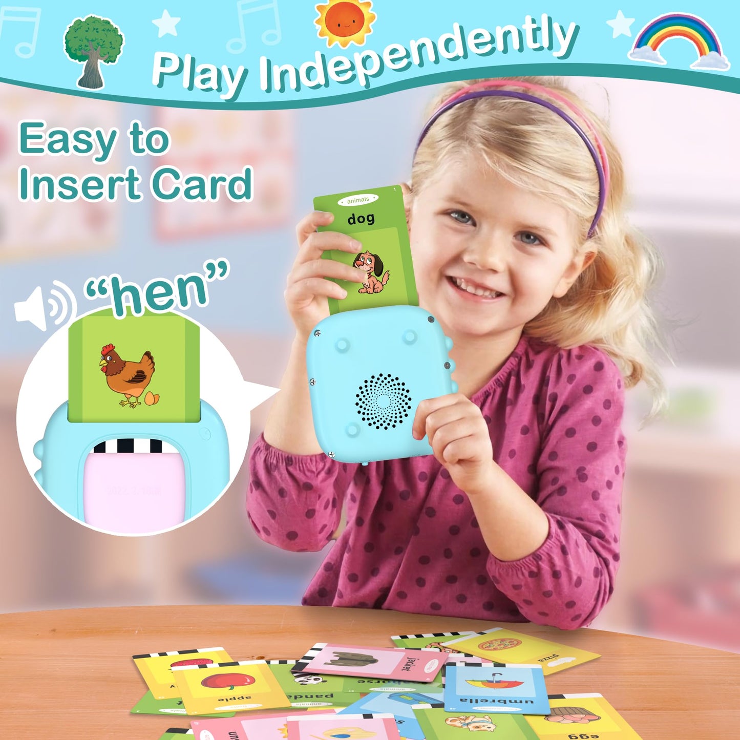 Nibour Toddler Toys Age 2 3 4 5 For Boys, 510 Sight Words Talking Flash Cards, Montessori Sensory Toys Educational Learning Toys