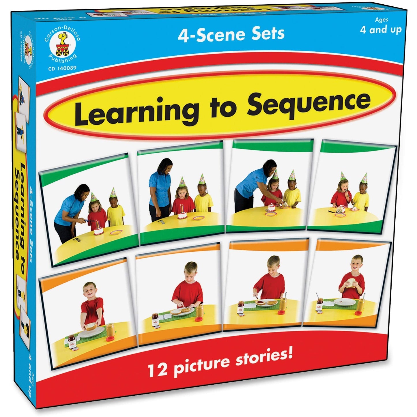 Carson Dellosa Education Carson Dellosa Learning to Sequence Pre-Reading Puzzle Game Set for Kids, Preschool Learning Activity, 