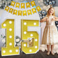 Imprsv Marquee Numbers Gold 15Th-Birthday Decorations: Large 3Ft Light Up Number 15 Birthday Decoration For Boy Girl Fifteen Yea