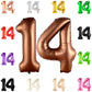 Katchon, Coffee Brown 14 Balloon Number - Big, 40 Inch | Coffee Brown Number Balloons, Coffee Decor, Coffee Theme Party, Number 14 Brown Balloons | Brown 14 Ballon, Coffee Birthday Party Decorations