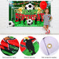 durony Soccer Party Backdrop - 70.8x43.3" Polyester Birthday Banner, Black/Orange/Yellow, Model DY0661