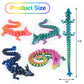 5Pcs 12'' 3D Printed Dragon Set Articulated Crystal Dragons Dragon Desk Toys, 3D Printed Animals Cool Unique Birthday Gifts For
