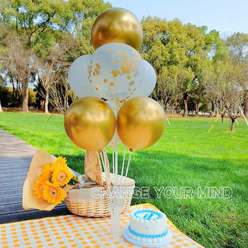 Zjdhpty Gold Balloon Stand Centerpiece Table Decorations For Birthday Wedding Anniversary Bridal Shower Engagement Mother'S Day