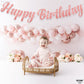 Katchon, Cursive Glitter Rose Gold Happy Birthday Banner - Pre-Strung, 10 Feet, No Diy | Pink Happy Birthday Banner For Rose Gold Birthday Decorations | Happy Birthday Sign, Happy Birthday Decorations