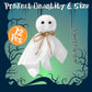 EYxsaxenk Halloween Ghost Bean Bags for Tossing - 12Pcs Cute Little Boo Mini Bean Bag Toss Game Toy for Kids Toddler Outside tossing Game Halloween Party Decoration Indoor Outdoor Activity Supplies