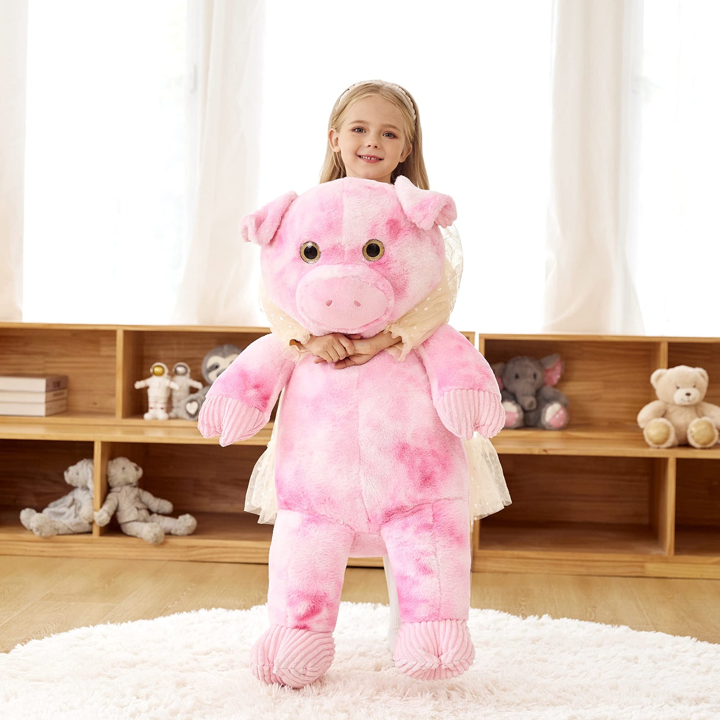 Earthsound Giant Pig Stuffed Animal - Large Plush Toy Big Soft Toys - Huge Life Size Jumbo Cute Oversized Fat Piggy Animals - Gi