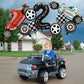 Number 2 Race Car Balloons, 43 Inch Race Car Party Decorations, Wheel Tire Balloons, Black And White Checkered Foil Balloons, Ca