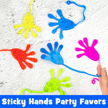 Shindel 24Pcs Sticky Hands, Sticky Hands For Kids Party Favors Goodie Bags Stuffers, For Kids Easter Party Favors, Egg Hunt Filler