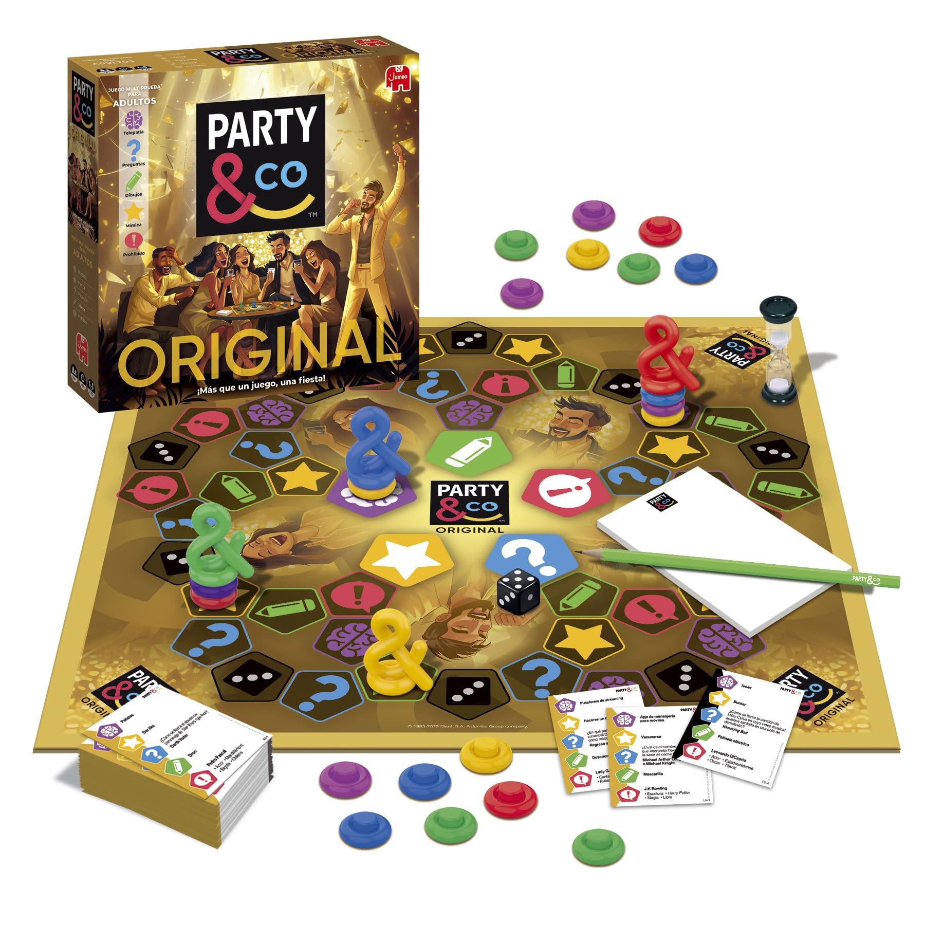 Diset - Party & Co Original for the 30th anniversary, multi-test board game from 14 years