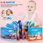 Looklebe Soft Baby Crinkle Book Set,6Pcs Bath Books,Nontoxic Fabric Soft Cloth Books For Babies,Early Education Toys Giftable,Id