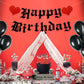 Ushinemi Pre-Strung Goth Birthday Decorations, No Diy Gothic Happy Birthday Banner Glitter Funeral Birthday Party Supplies