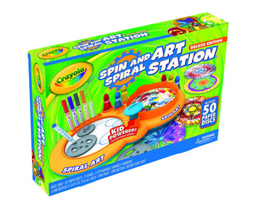 Crayola Spin & Spiral Art Station Deluxe, DIY Crafts, Toys for Boys & Girls, Gift, Ages 6, 7, 8, 9