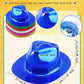 SGBETTER 36 Pcs Party Gangster Hats Plastic Party Hats Bulk Fedora Party Hats for Kids Adults Cosplay Photo Booth Supplies Party