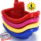 Matty'S Toy Stop Plastic Nesting/Stacking Tug Boats (11') Red, Blue, Pink & Yellow Gift Set Bundle, Perfect For Bath, Pool, Beach Etc. - 4 Pack