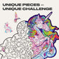 Unidragon Wooden Jigsaw Puzzles - Inspiring Unicorn, 195 Pcs, Medium 10.2'X12.6', Beautiful Gift Package, Unique Shape Best Gift For Adults And Kids