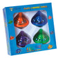 Aviv Judaica Musical Light Up Dreidel Set - Plays 2 Hanukkah Songs - 4 Pack - Assorted Colors - Plastic
