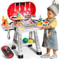 68 Pcs Toy Bbq Grill Set For Kids, With Light, Sound & Play Food, Kids Grill Playset Kitchen Toys Set, Birthday Gifts For 2-6 Ye
