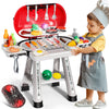 68 Pcs Toy Bbq Grill Set For Kids, With Light, Sound & Play Food, Kids Grill Playset Kitchen Toys Set, Birthday Gifts For 2-6 Ye