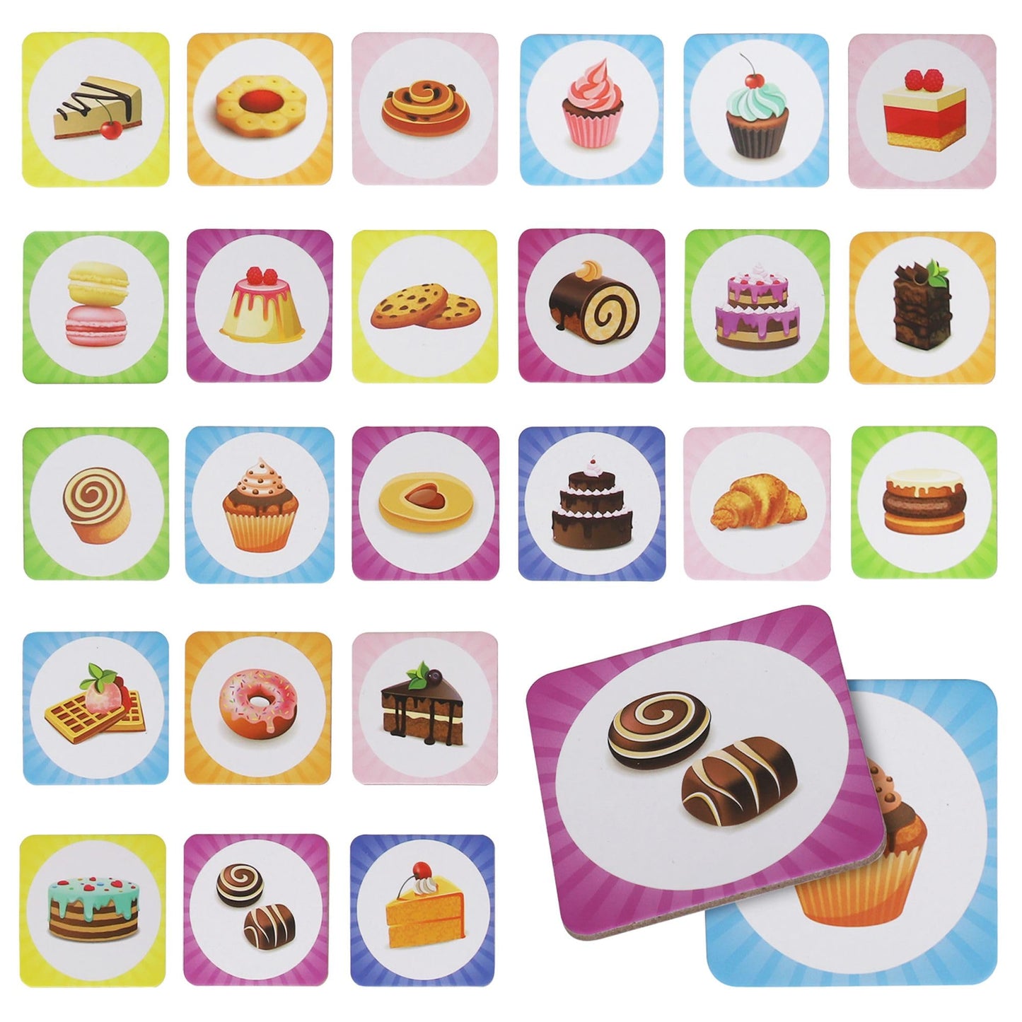 Point Games Memory Game for Kids, Matching Card Games, Flash Cards - Educational Toys - Preschool Learning - Birthday Gift for B