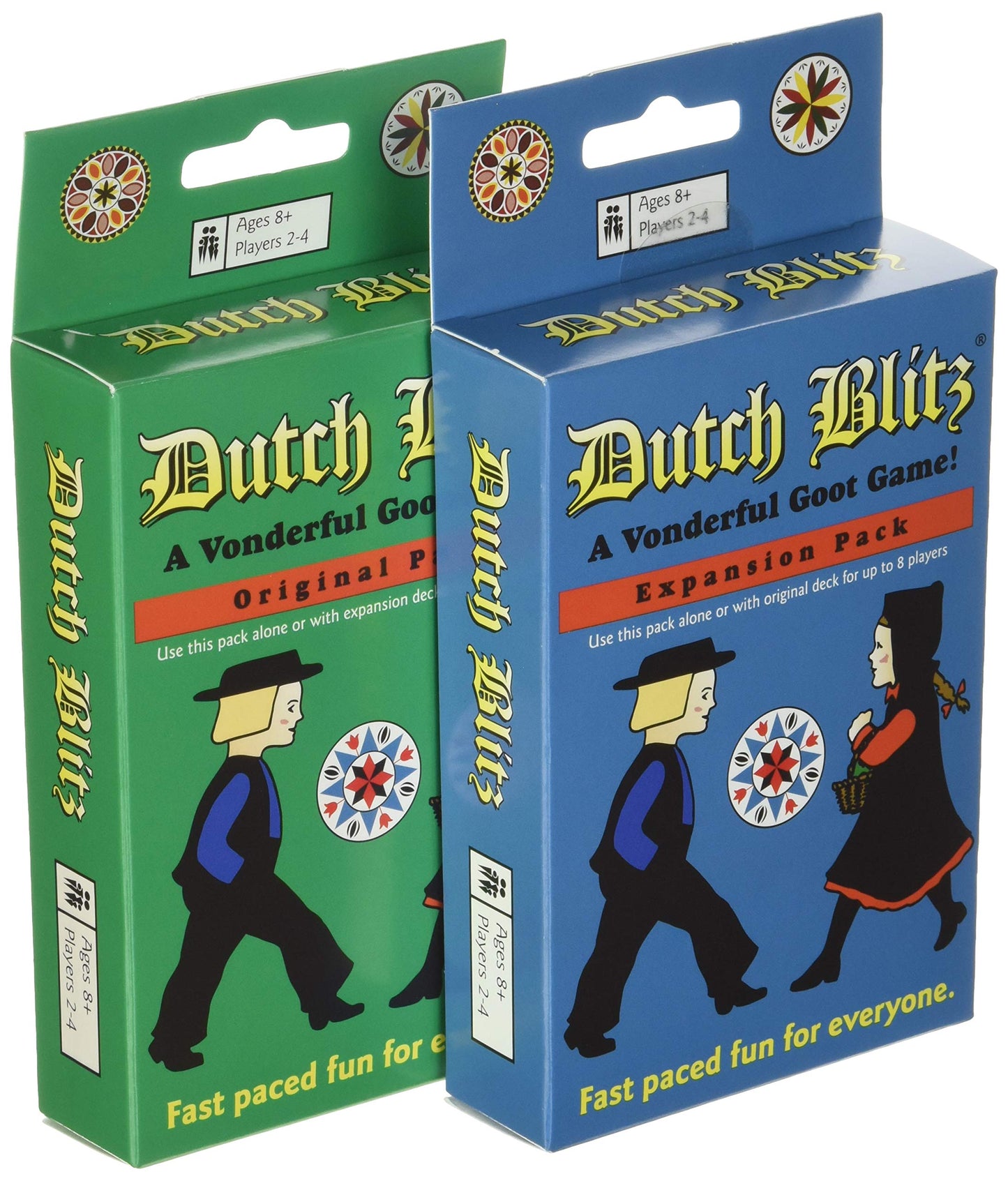 Dutch Blitz Fast Paced Card Game Combo - Premium Pack, New Blue, Model DB100, Fun for 2-4 Players, Ages 8+