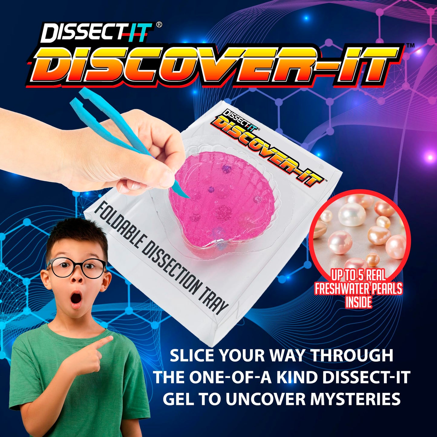 Top Secret Toys Discover-It Dissection Kit For Kids, Real Freshwater Pearl Science Lab Kit To Learn About Oysters, Science Toys