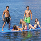 Kieperi 9 Ft 3-Layer Xpe Lily Pad Floating Mat, Double-Sided Use Floating Water Mat, Floating Mat For Lack/River/Sea/Pool(Blue&R