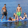 Kieperi 9 Ft 3-Layer Xpe Lily Pad Floating Mat, Double-Sided Use Floating Water Mat, Floating Mat For Lack/River/Sea/Pool(Blue&R