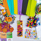 Winlyn Halloween Craft Kits - 36 Sets DIY Foam Stickers, 6" Long - Orange, Yellow, Green, Purple, Black - Perfect for Kids Classroom Activities