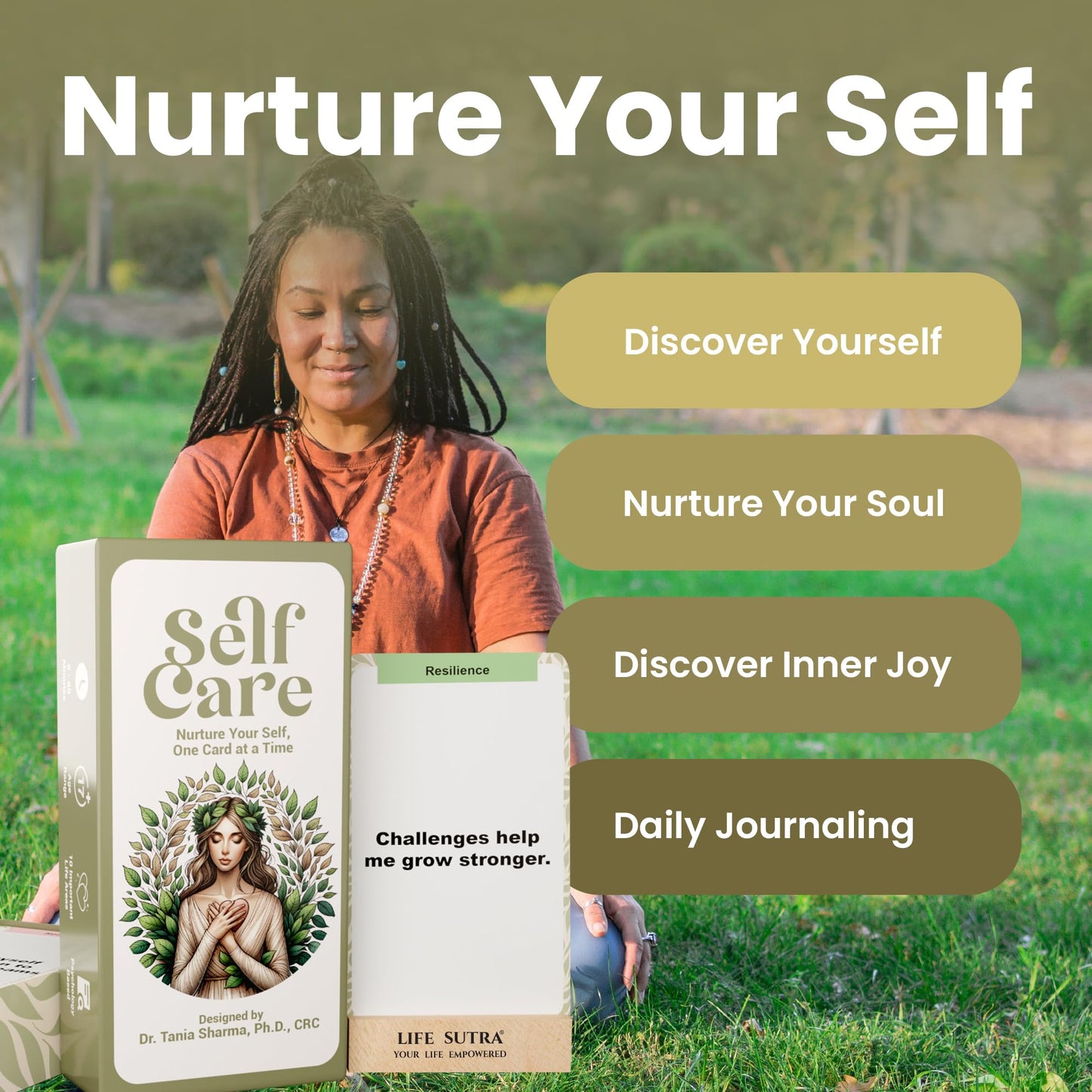 Life Sutra Self-Care: 80 Affirmation Cards, Journaling Prompts And Activities. Designed By A Psychologist. A Unique Gift For Stress Relief & Mindfulness For Women'S And Men'S Wellness.