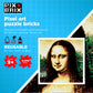 Pix Brix Pixel Art Puzzle Bricks - Mona Lisa, 6,400 Pieces - Patented Colorful Building Bricks To Recreate This Famous Print, Create Builds Without Water, Iron Or Glue