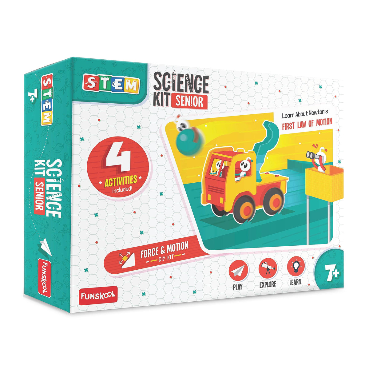 FunskoolStem Science Kit Senior, Force And Motion, Educational,Diy Activity,Stem,For 9 Year Old Kids And Above,Toy