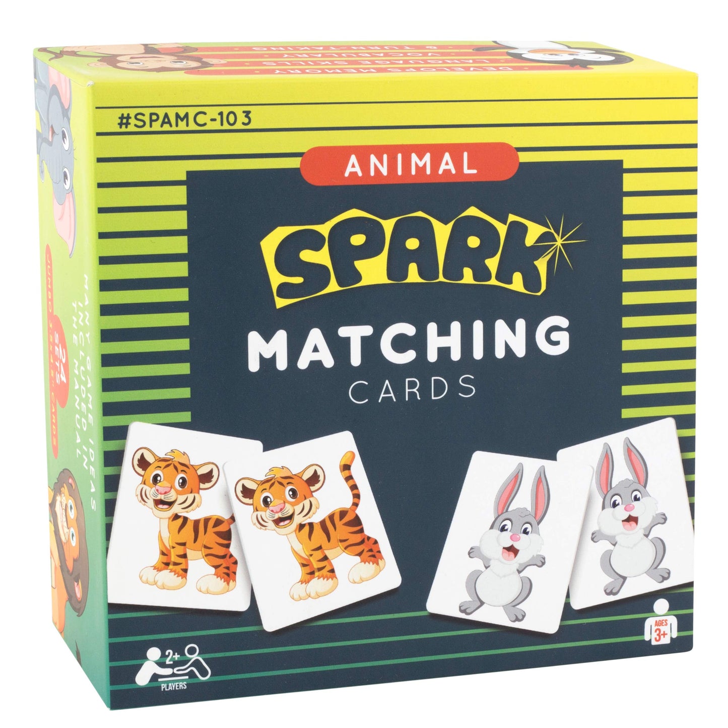 Spark Innovations Animal Matching Cards, Kids Game, Memory Game With Animal Picture Cards, Toddler Games, Matching Game, Prescho