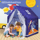 Kids Tent Blue Space Toddler Tent For Boys,Large And Foldable Kids Playhouse With Windows, Portable And Lightweight Play Tent In