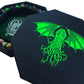 Fantasydice-Cthulhu Tome-Green - Dice Tray - 8'' Octagon with Lid and Dice Staging Area- Holds 5 Sets(7 Dice Set/Standard) for A