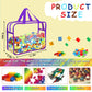 Opeletnnt 6 Packs Large Toy Storage Bags With Labels, Reusable Clear Pvc Board Game Storage, Travel Waterproof Organizer Bags Wi