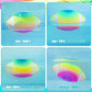 Hiboom Swimming Pool Football, 9.6 Inch Pvc Rainbow Colorful Waterproof Football For Boy Girl, Swimming Pool Diving Toys For Und