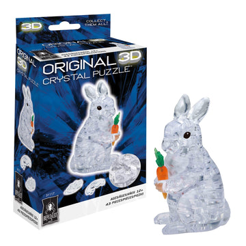Bepuzzled, Rabbit Original 3D Crystal Puzzle, Ages 12 And Up