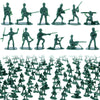 Lovestown 200Pcs Army Men Toy Soldiers, Green Soldier Figures Plastic Army Men Playset 10 Poses For Boys Birthday Gift