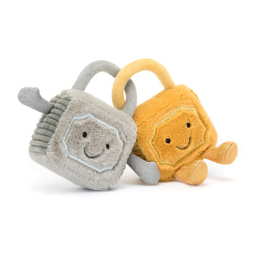 Jellycat Amuseables Love Locks Stuffed Toy, 7 Inches - Padlock Plush Toy - Fun Gift Idea