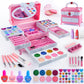 Kids Makeup Kit for Girl 66Pcs Girl Makeup Kits, Kids Washable Makeup Girls Toys Real Girl Makeup Sets for Kid Children Little G
