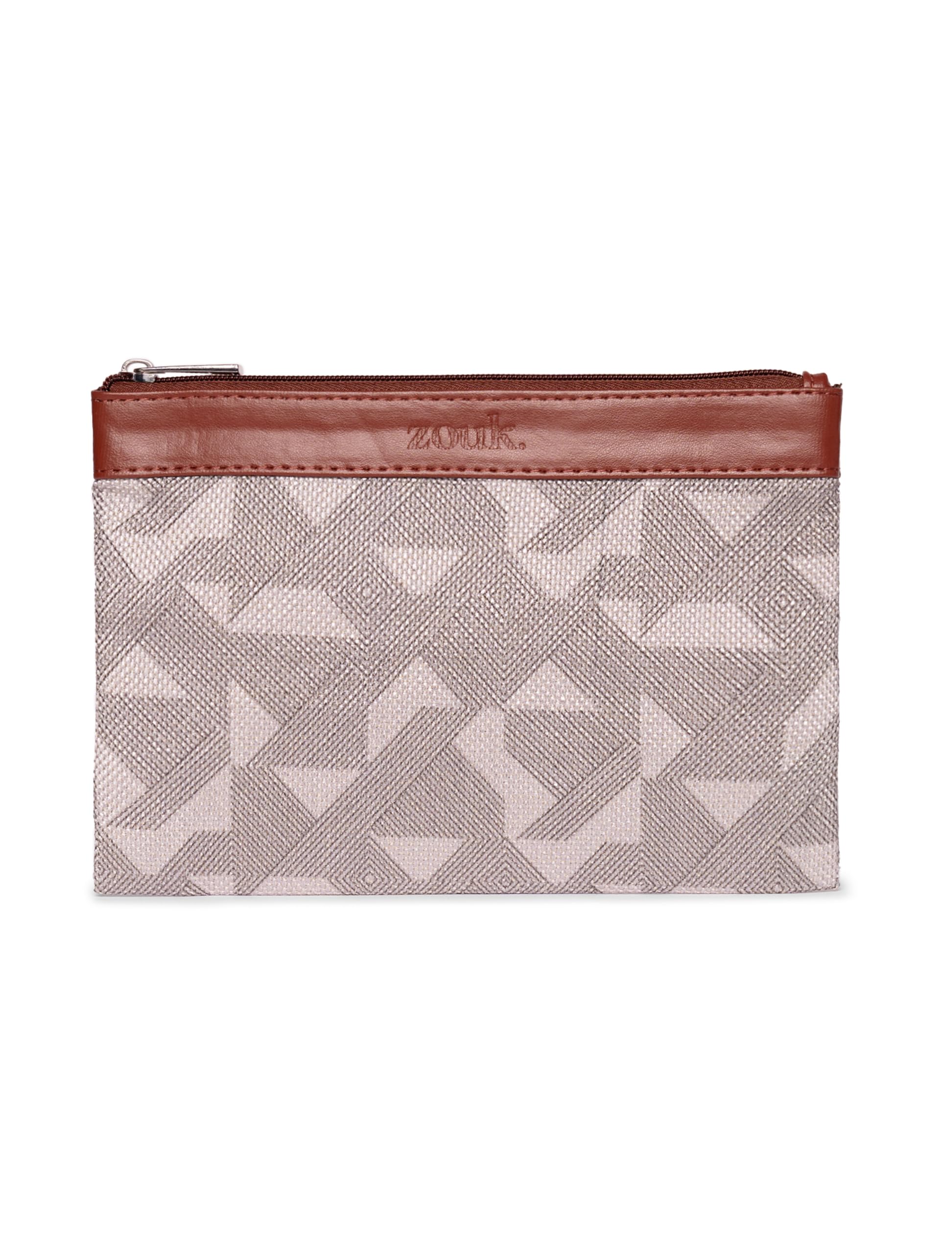 Zouk Aravalli Abstract Printed Multipurpose Classic Utility Pouch For Women