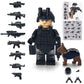 Toysvill SWAT Military Police Building Block Kit for Kids | Motorcycle & Soldiers Minifigures (Classic Set of 6 PCS) with Dog  Modern  and Accessories Gift