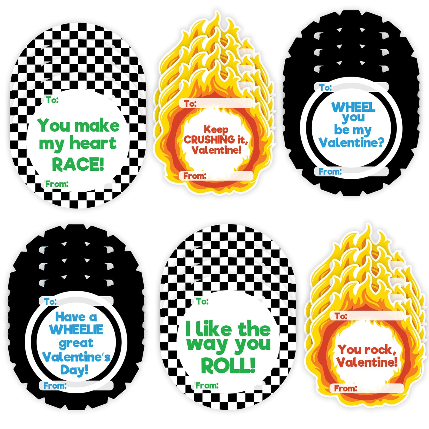 Kids Valentine'S Day Cards - Monster Trucks Wood Painting Craft Kits (24Ct)- Each Valentines Card Includes Craft W Paints, Brush, And Sticker- Make Classroom School Exchange Gifts Fun For Boys & Girls