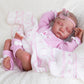 Ekokiz Reborn Baby Dolls Clothes Girl Pink Rabbit Friends Doll Clothes 17-22 Inches Baby Alive Clothes And Accessories For Baby